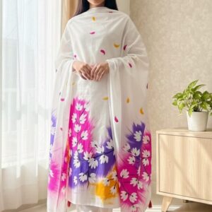 Block Print Three-Piece Set – Stylish and Versatile Fashion Ensemble