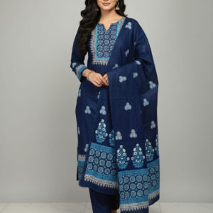 Block Print Three-Piece Set - Stylish Artisan Crafted Ensemble
