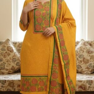 Block Print Three-Piece Set – Stylish & Versatile Fashion Ensemble