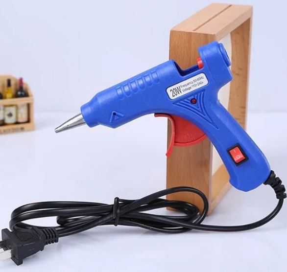 Blue Mini Hot Melt Glue Gun for Crafting and DIY Projects % Blue Mini Hot Melt Glue Gun for Crafting and DIY Projects