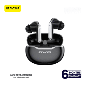 Bluetooth 5.3 Wireless Earbuds with Microphone – Awei T50, 6-Month Warranty