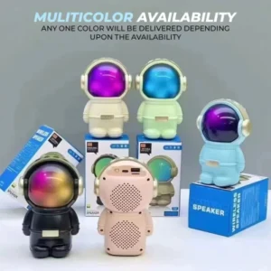 Bluetooth Astronaut Speaker - Wireless Stereo Woofer with RGB Lights, Portable and Creative Gift
