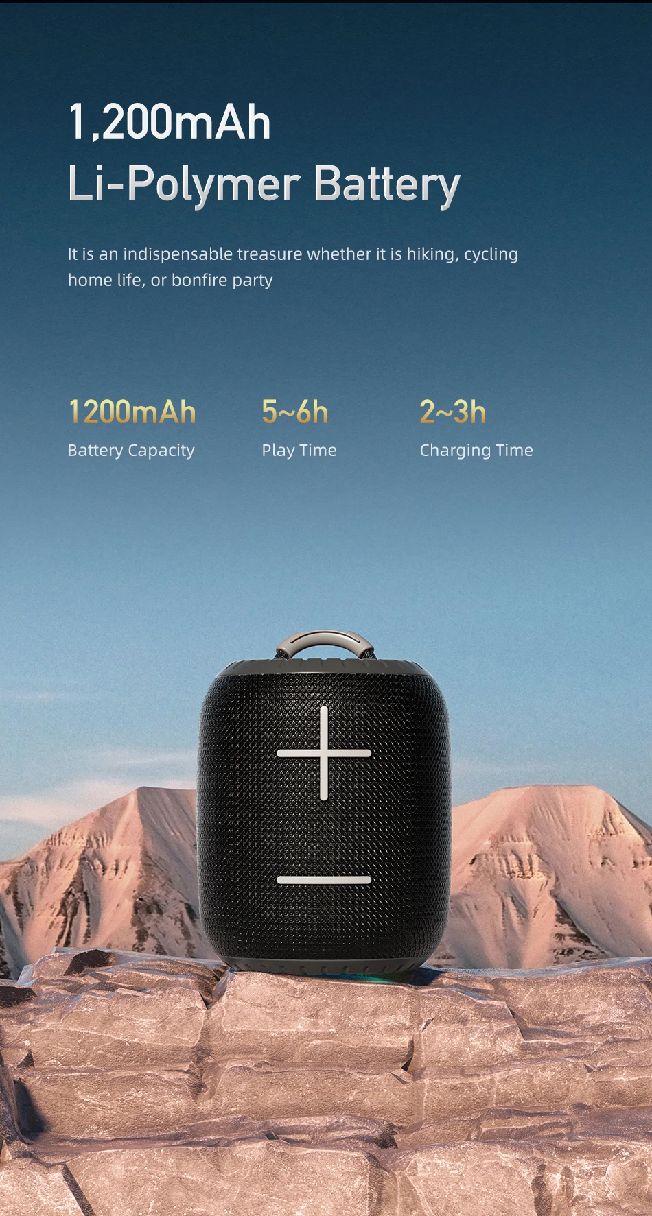 Bluetooth Mini Portable Speaker - Awei Y526 in Sleek Black Finish % Bluetooth Mini Portable Speaker - Awei Y526 in Sleek Black Finish