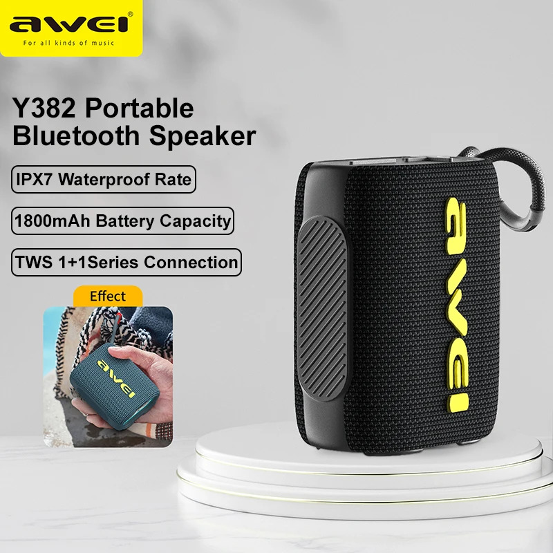 Bluetooth Portable Speaker Awei Y382 | IPX7 Waterproof | Six-Month Warranty % Bluetooth Portable Speaker Awei Y382 | IPX7 Waterproof | Six-Month Warranty