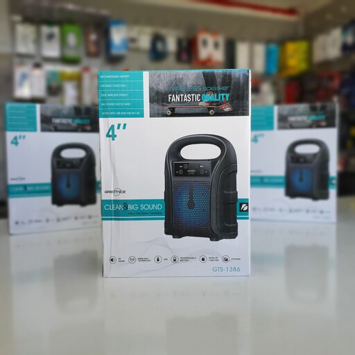 Bluetooth Speaker with 4-Inch Driver, USB & TF Card Support, FM Radio - Greatnice GTS-1386 % Bluetooth Speaker with 4-Inch Driver, USB & TF Card Support, FM Radio - Greatnice GTS-1386