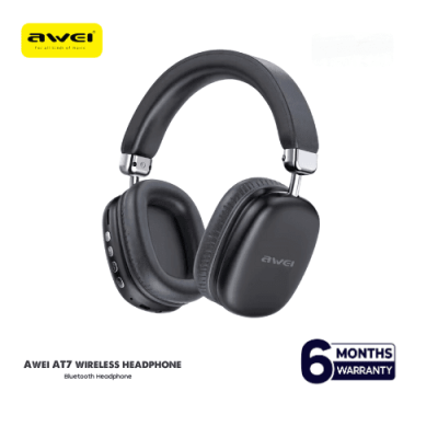 Bluetooth Wireless Headphones with Microphone - Awei AT7 Stereo Surround Sound % Bluetooth Wireless Headphones with Microphone - Awei AT7 Stereo Surround Sound