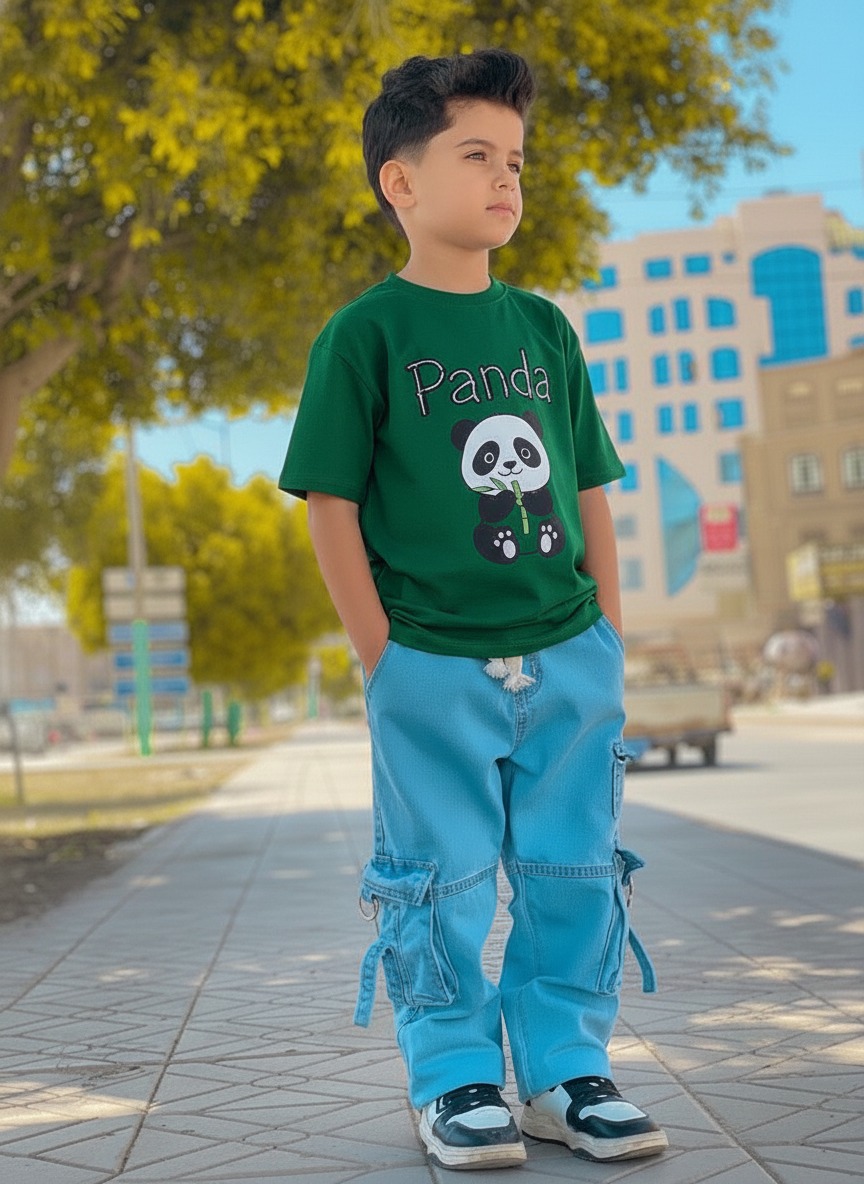Boys Casual Denim Pants with Stylish T-Shirt Set for Everyday Wear % Boys Casual Denim Pants with Stylish T-Shirt Set for Everyday Wear