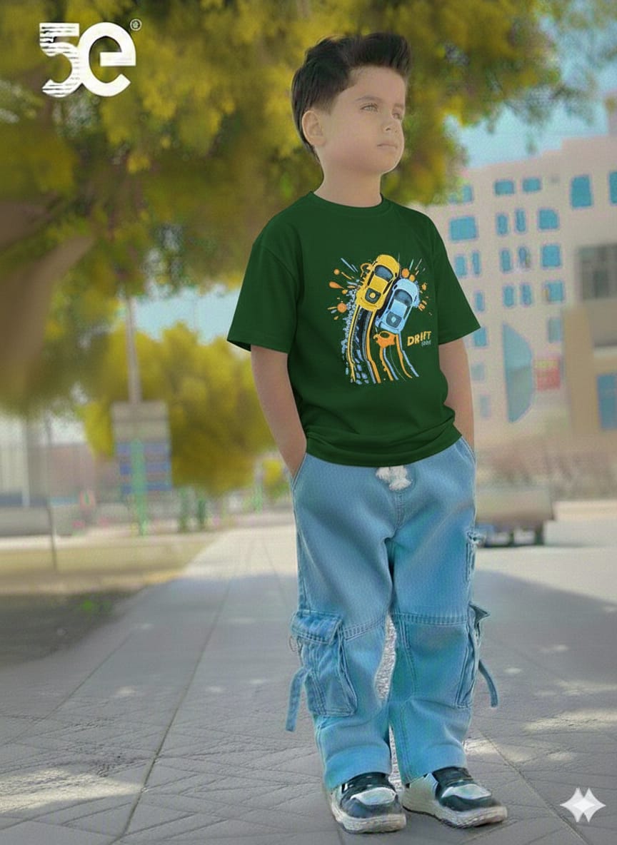 Boys Casual Denim Pants with Stylish T-Shirt Set for Everyday Wear % Boys Casual Denim Pants with Stylish T-Shirt Set for Everyday Wear