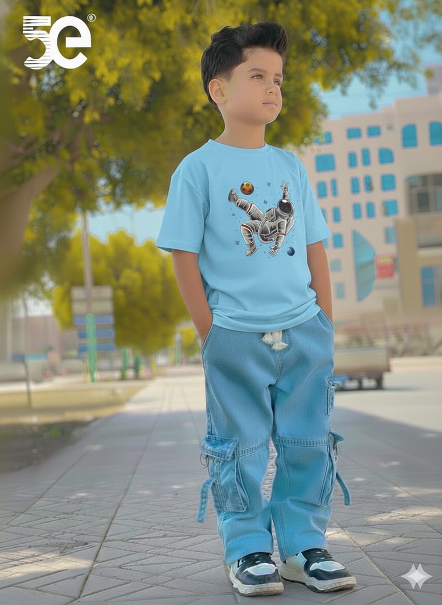 Boys Denim Pant and T-Shirt Set for Stylish Casual Wear % Boys Denim Pant and T-Shirt Set for Stylish Casual Wear