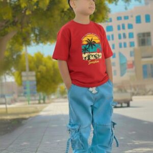 Boys Denim Pant and T-Shirt Set - Stylish Casual Outfit for Kids