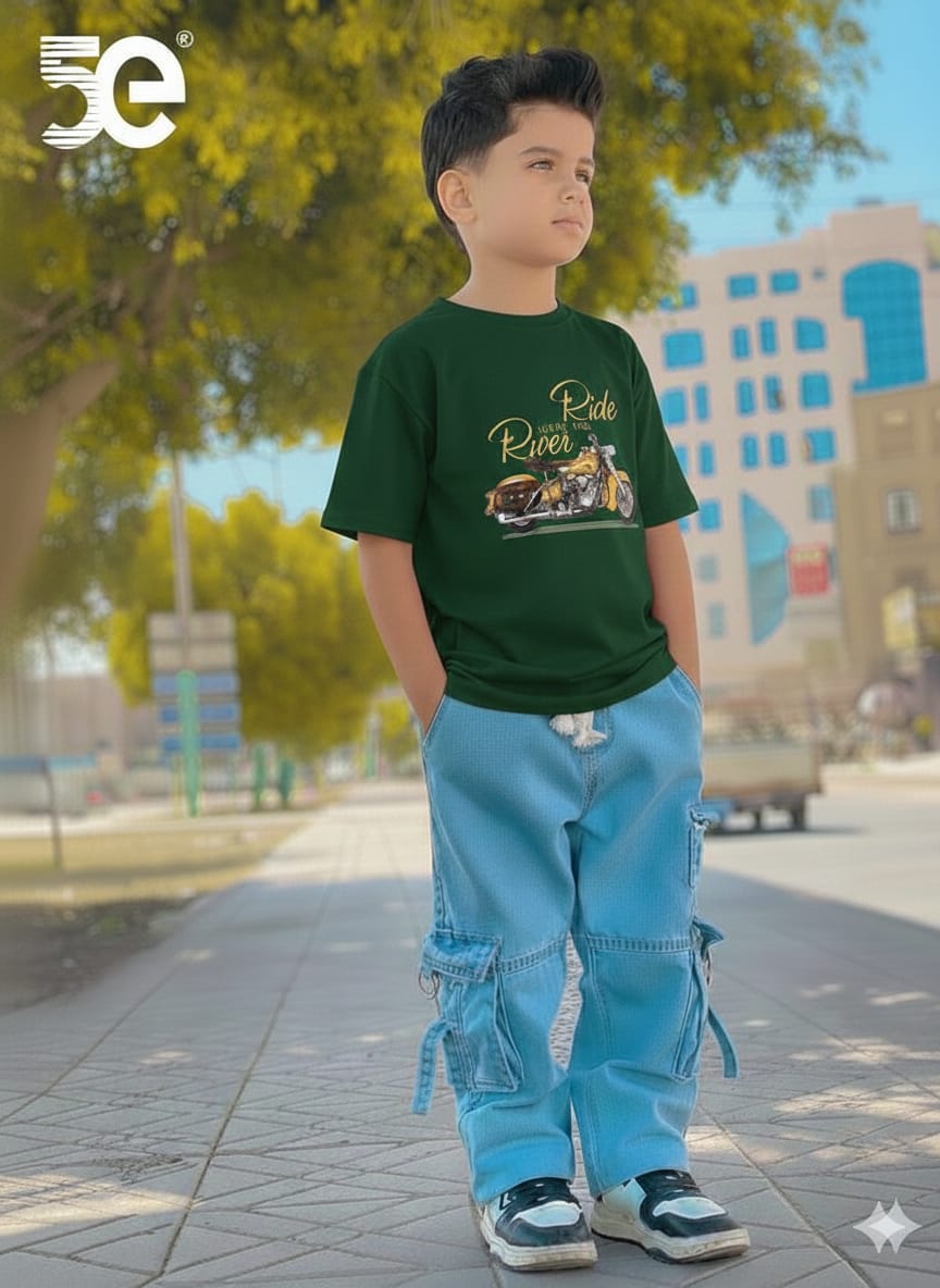 Boys Denim Pants and Graphic Tee Set for Stylish Everyday Wear % Boys Denim Pants and Graphic Tee Set for Stylish Everyday Wear