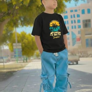Boys Stylish Denim Pant and T-Shirt Set - Trendy Casual Outfit