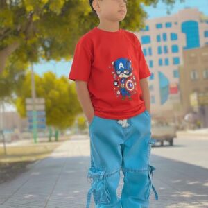 Boys Stylish Denim Pants with Coordinating T-Shirt Set