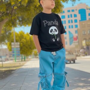 Boys Stylish Denim Pants with Coordinating T-Shirt Set