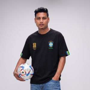 Brazil Fan Edition Drop Shoulder Black T-Shirt - Premium Quality Apparel