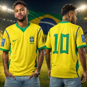 Brazil National Football Team Home Jersey - Iconic Number 10 Style