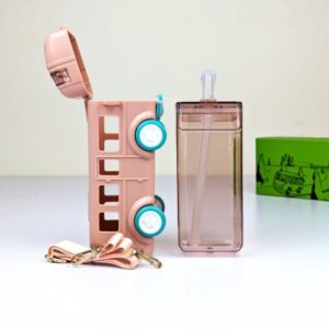 Bus-Themed Straw Water Bottle – Fun & Functional Hydration Solution