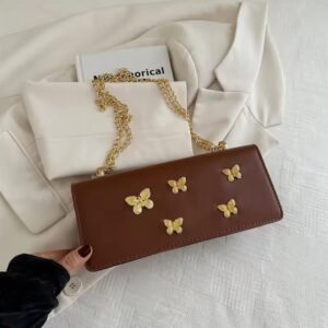 Butterfly Print Elegant Shoulder Bag for Stylish Events