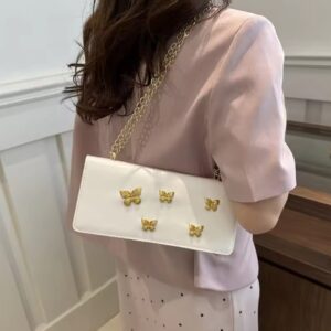 Butterfly Print Elegant Shoulder Bag for Stylish Parties