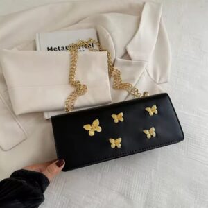 Butterfly Print Shoulder Bag for Parties - Stylish and Chic Accessory