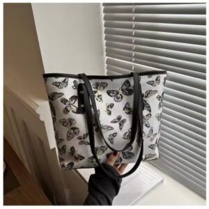 Butterfly Print Tote Bag - Stylish and Versatile Carry-All for Everyday Use