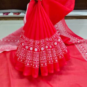 Chanderi Silk Saree with Blouse Piece – Elegant Indian Ethnic Wear