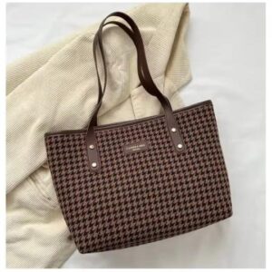 Checkered Tote Bag - Stylish and Versatile Eco-Friendly Carryall