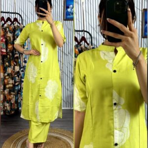 Chic Two-Piece Kurti Set - Stylish Readymade Women's Outfit