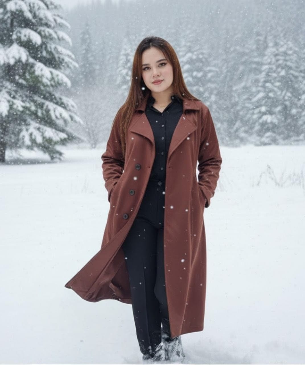 Chic Women's Button-Front Overcoat for Elegant Layering % Chic Women's Button-Front Overcoat for Elegant Layering