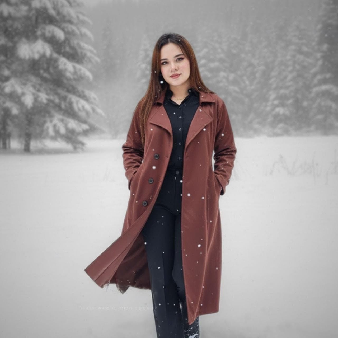 Chic Women's Buttoned Overcoat for Effortless Elegance % Chic Women's Buttoned Overcoat for Effortless Elegance