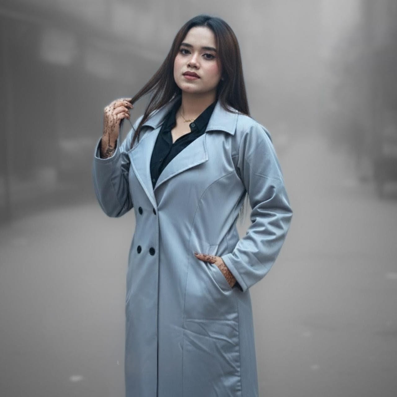 Chic Women's Overcoat with Button Closure - Elegant Outerwear for Any Occasion % Chic Women's Overcoat with Button Closure - Elegant Outerwear for Any Occasion