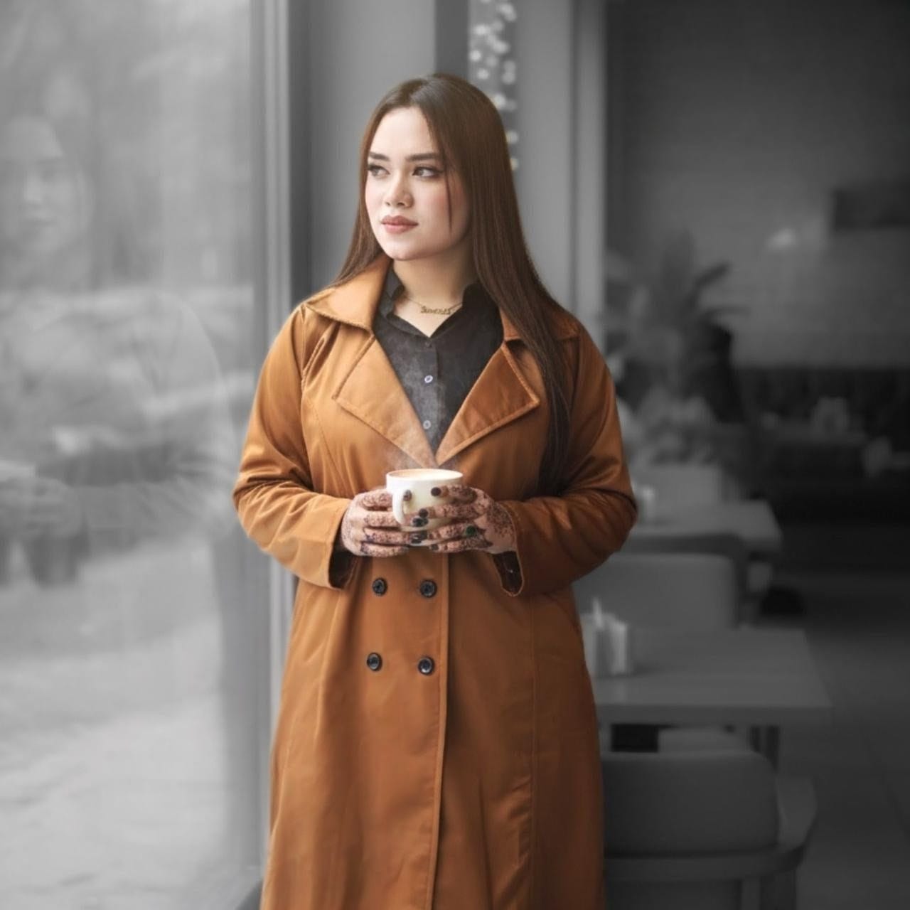 Chic Women's Overcoat with Button Closure - Elegant Outerwear for Every Occasion % Chic Women's Overcoat with Button Closure - Elegant Outerwear for Every Occasion