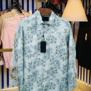 China-Inspired Floral Print Full-Sleeve Shirts