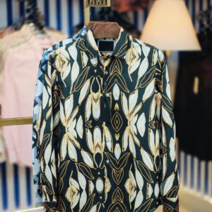 Chinese Floral-Print Long-Sleeve Shirts