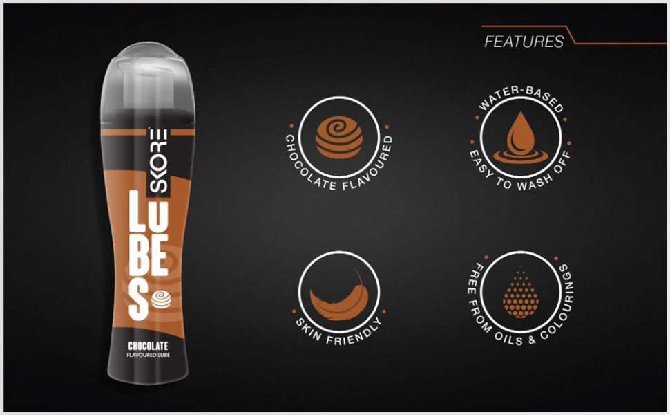 Chocolate Flavored Lubricant Gel - 50ml Premium Skore Lubes % Chocolate Flavored Lubricant Gel - 50ml Premium Skore Lubes