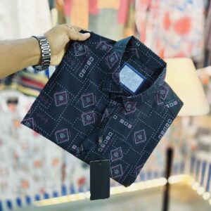 Classic Black 100% Cotton Long‑Sleeve Shirt
