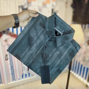 Classic Black 100% Cotton Long-Sleeve Shirt