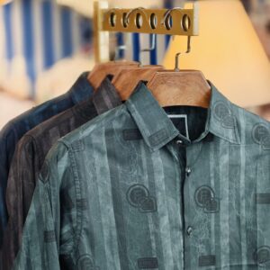 Classic Black Pure-Cotton Long-Sleeve Shirt