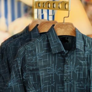 Classic Black Pure-Cotton Long-Sleeve Shirt