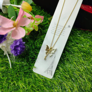 Colorful Acrylic Butterfly Pendant Necklace for Women - Elegant Fantasy Jewelry