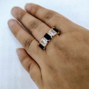 Colorful Gemstone Gold Ring - Elegant and Eye-Catching Design