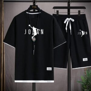 Comfortable Mash Cotton T-Shirt and Shorts Set for Casual Wear