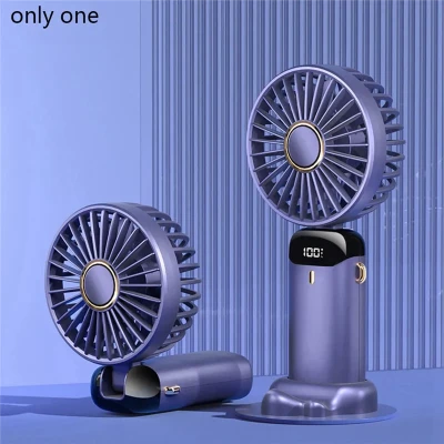 Compact Rechargeable Personal Fan with 5 Speeds and LED Display, 90° Adjustable % Compact Rechargeable Personal Fan with 5 Speeds and LED Display, 90° Adjustable