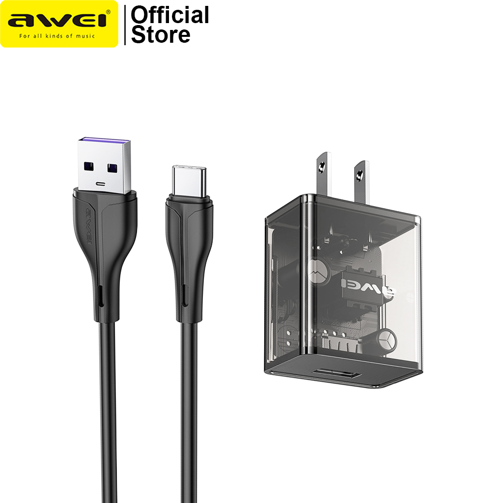 Compact Type-C Adapter with Cable - Awei C11T for Seamless Connectivity % Compact Type-C Adapter with Cable - Awei C11T for Seamless Connectivity