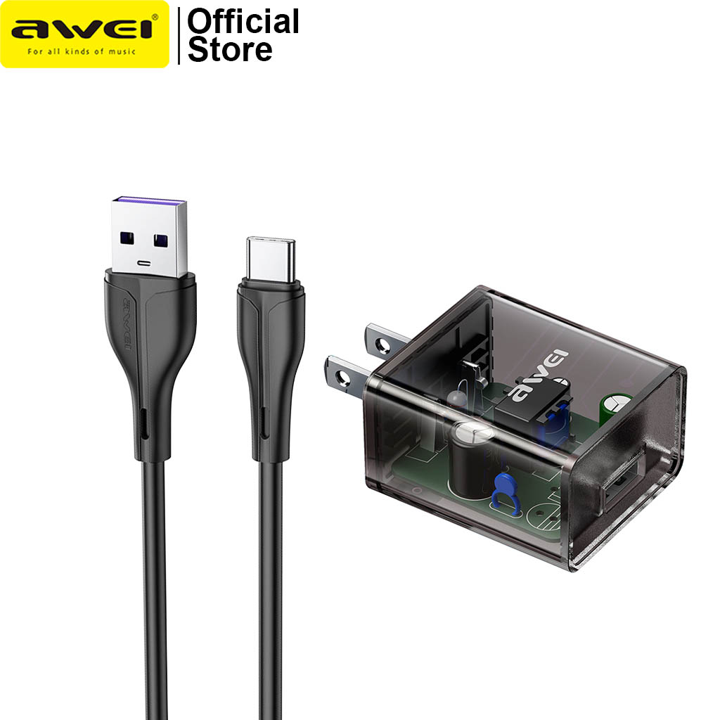 Compact Type-C Adapter with Cable - Awei C11T for Seamless Connectivity % Compact Type-C Adapter with Cable - Awei C11T for Seamless Connectivity