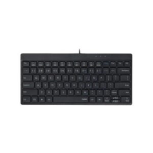 Compact USB Wired Keyboard by Rapoo - Sleek Black Design for Efficient Typing