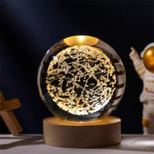 Constellation 3D Crystal Ball with Elegant Base – Stunning Home Decor Piece