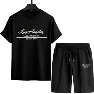 Cotton Mash T-Shirt and Short Set for Comfortable Casual Wear