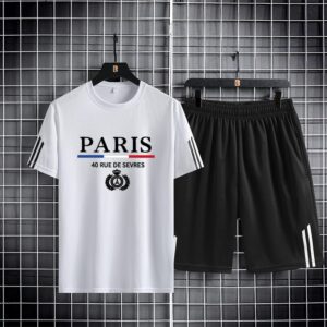 Cotton Mash T-Shirt and Shorts Set for Comfortable Casual Wear