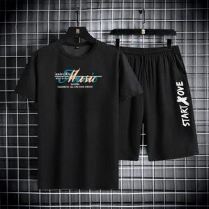 Cotton Mash T-Shirt and Shorts Set for Comfortable Casual Wear
